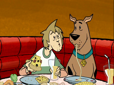 shaggy and scooby eating